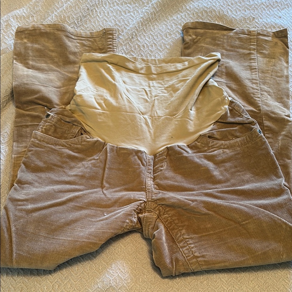 Tan and Black Maternity Corduroy Pants from Motherhood size PS.